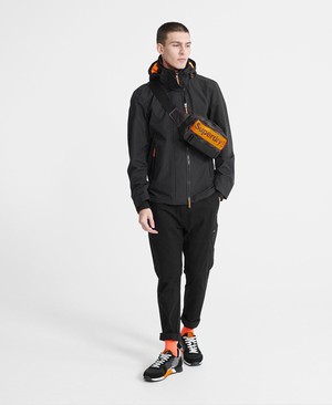 Superdry Tech Hood Pop Cipzár SD-Windcheater Férfi Kabát Fekete | DZWOF9647